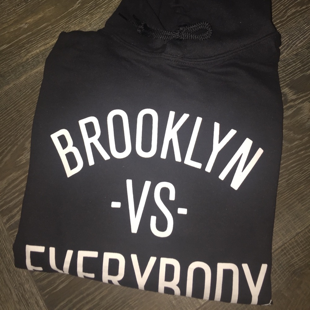 Brand new Brooklyn vs. Everybody hooded sweatshirt